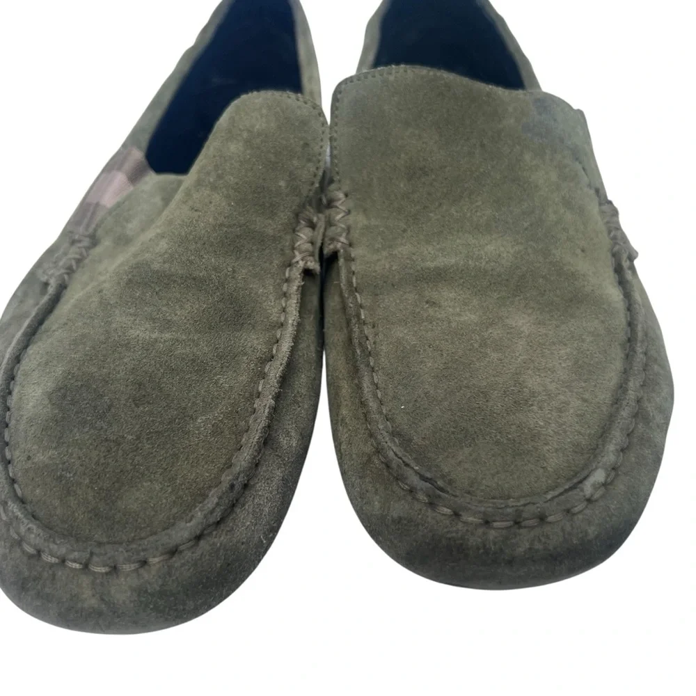 Gucci Olive Green Suede Loafers